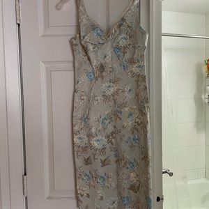 D&g dolce gabbana baby blue floral cocktail dress size 24/38 translates to XS
